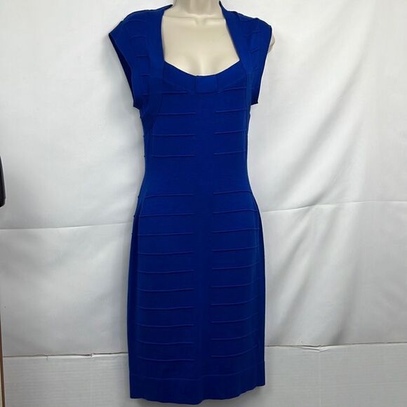 Nicki Minaj Royal blue midi sweater dress size large EUC - Picture 1 of 13